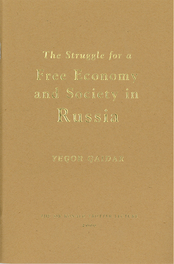 Trotter The Struggle for a Free Economy
