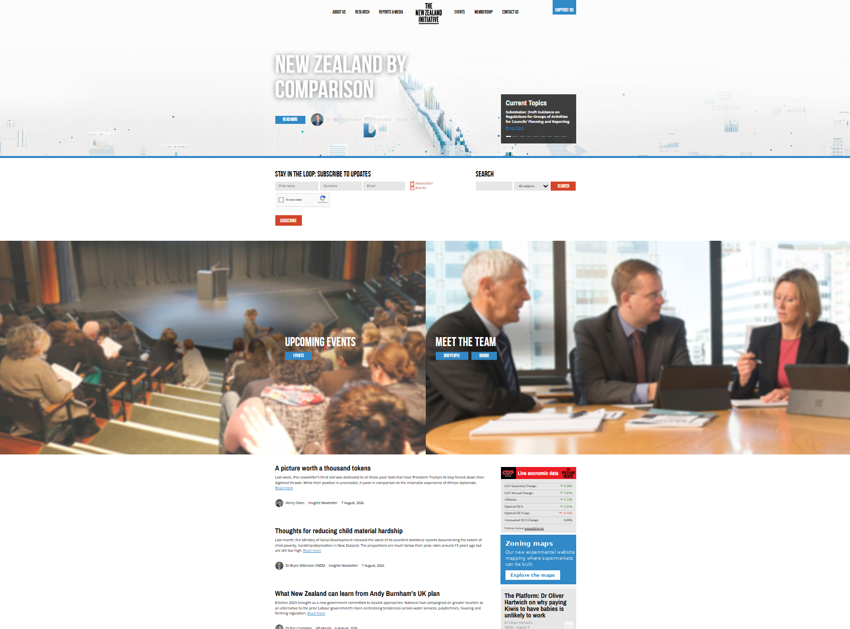 homepage mockup blue full
